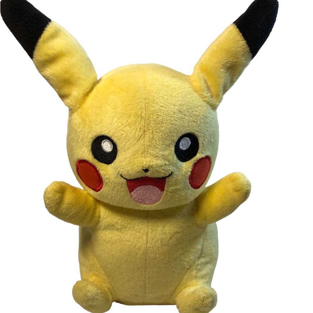 Pokemon Pikachu 10" Talking Electronic Light Up Cheeks Plush 2017 Tomy Works